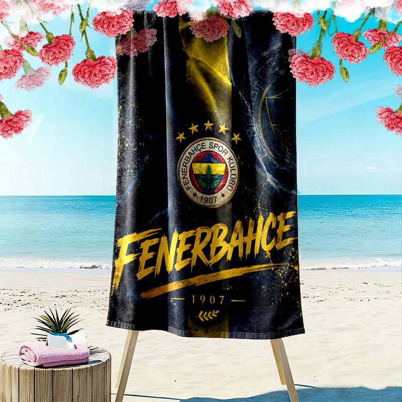Пляжное полотенце Fenerbahe Sk Print, большое, мягкое, быстросохнущее, для пляжа, кемпинга, плавания