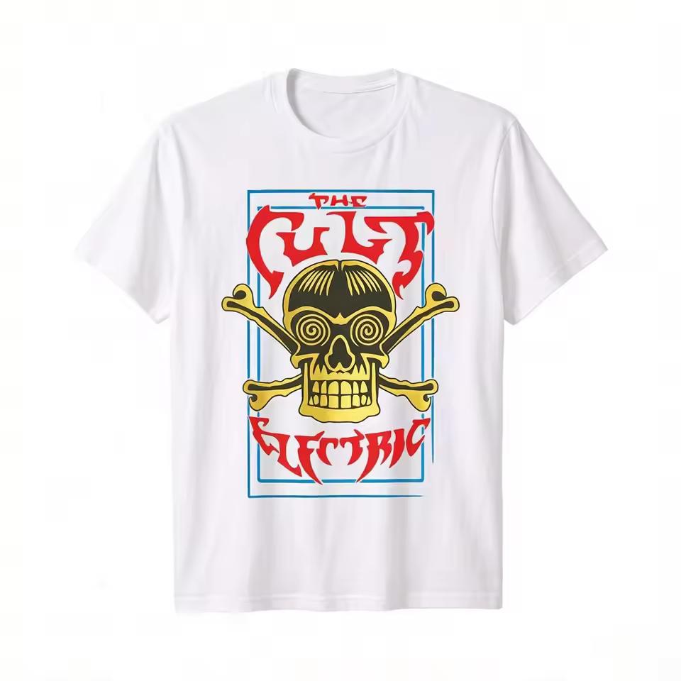 The Cult Electric Skull Official T shirt Men's and Women's Fashion That Goes Well Together Summer Drip Clothing