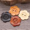 50Pcs Diy Wood Buttons Sewing Accessories Handmade Wood Crafts Clothing Sweater Decoration 2 Holes Wooden Vintage Button