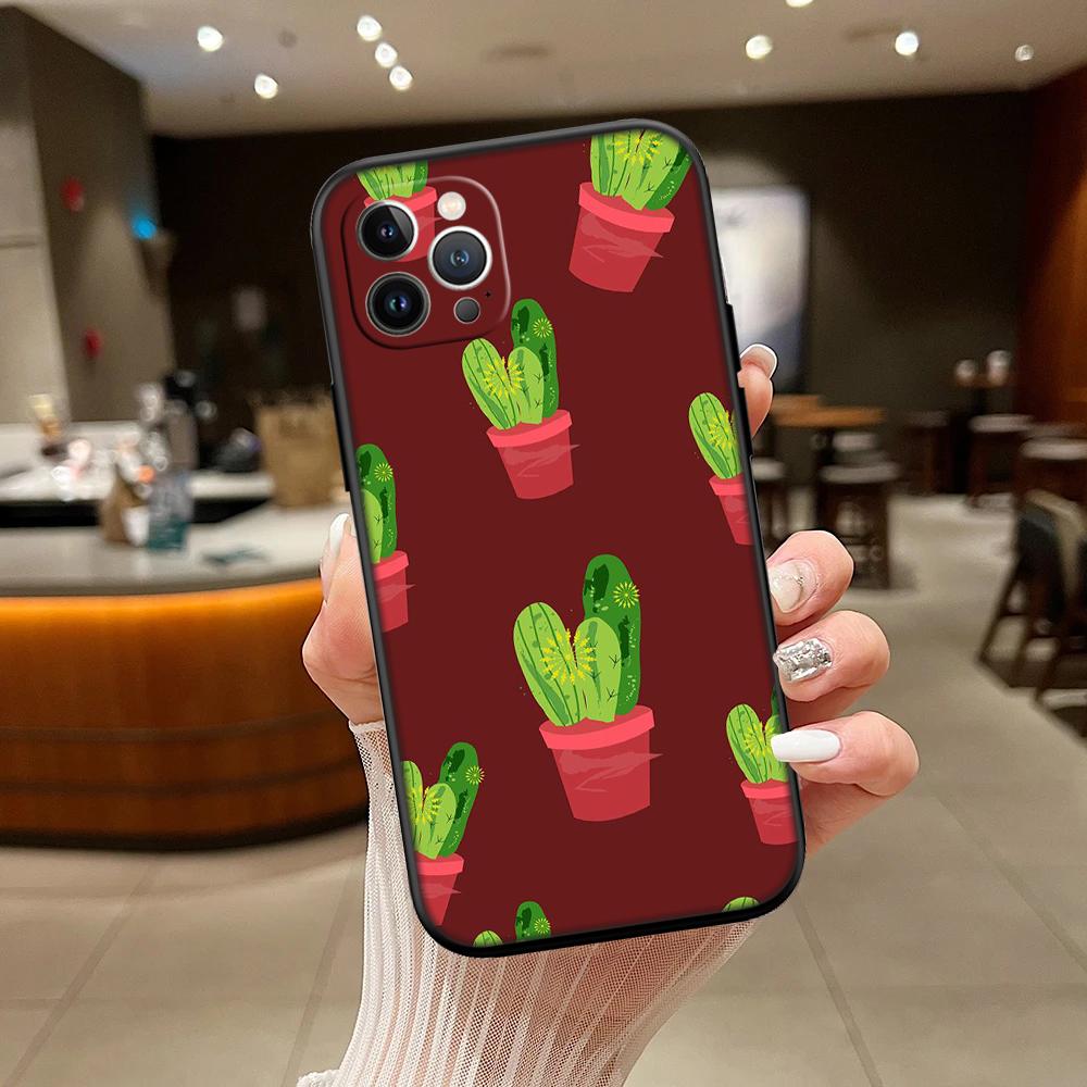 RA33 Watercolour Cacti Succulent New High-End Shell Phone Case for iPhone 16 15 14 13 12 Pro Max Plus Mini