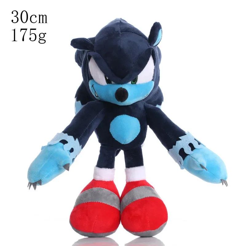 Shadow Hedgehog Plush Toy Soft Stuffed Animal Cartoon Doll Anime Figure Gift For Kids