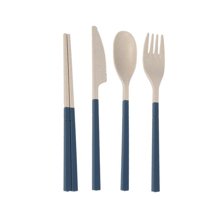 Портативный складной набор столовых приборов для использования на открытом воздухе Нож Вилка Ложка и Палочки для еды