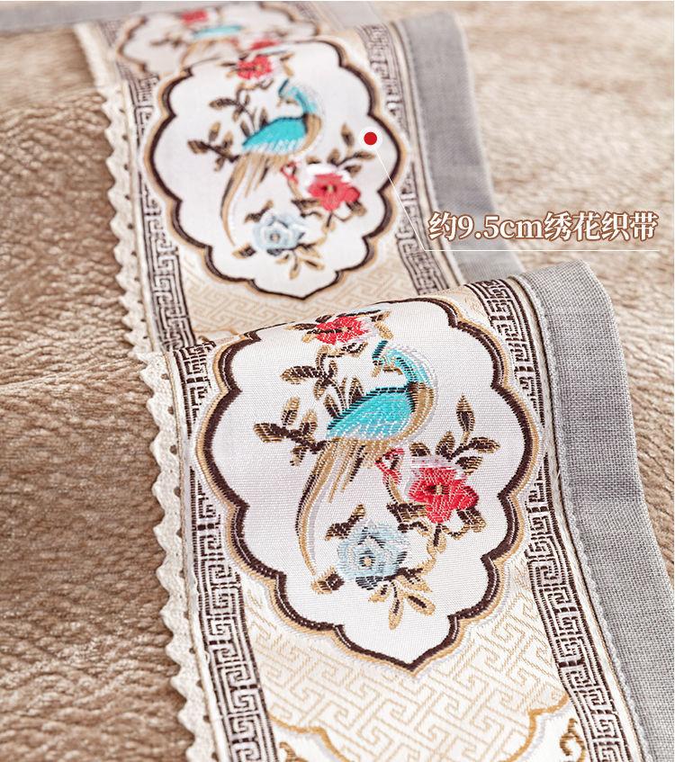 Чехол для дивана с вышивкой «Сорока», однотонный чехол на спинку дивана в китайском стиле, подушка из синели, нескользящий защитный чехол для гостиной