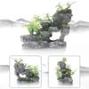 Aquarium Decoration Simulation Rockery Fish Tank Landscaping Stone Ornament Artificial Resin Mountain Fish Hiding Cave Stone Decor