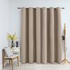 Blackout Curtain - vidaXL - 290x245 Cm - Beige - Metal Eyelets - Washable Polyester