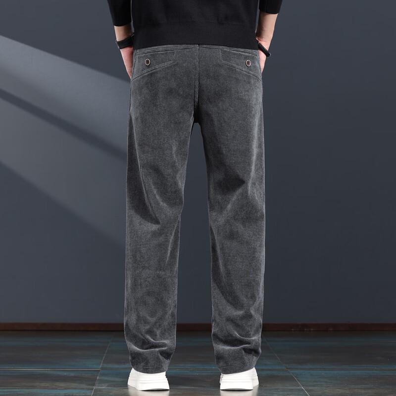 Jie Leinor Мужские вафельные вельветовые прямые повседневные брюки