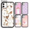 Cute Llama Alpaca Animals Cartoon Soft Phone Case Cover For IPhone 18 17 Air 16 15 14 Plus 11 12 13 Pro Max Coque Fundas