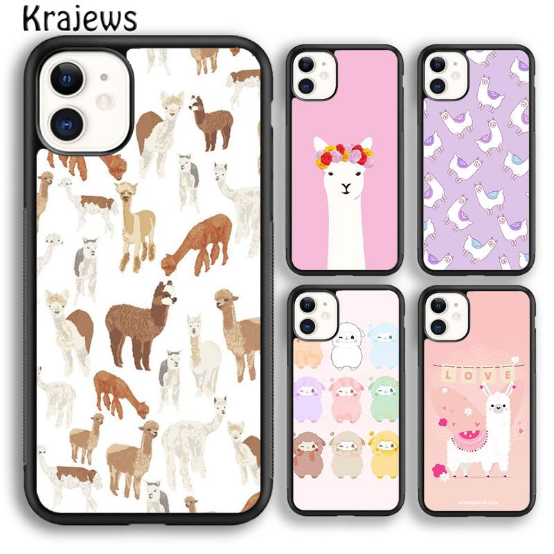 Cute Llama Alpaca Animals Cartoon Soft Phone Case Cover For IPhone 18 17 Air 16 15 14 plus 11 12 13 pro max coque Fundas