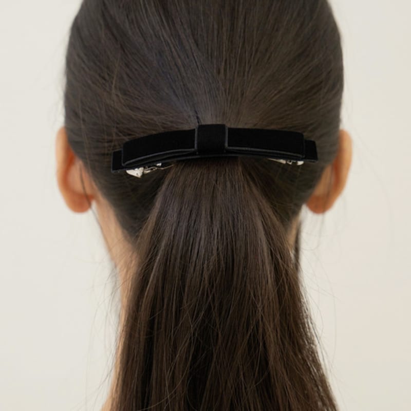 FANTASTIC PLANET flat velvet ribbon hair pin (3colors)