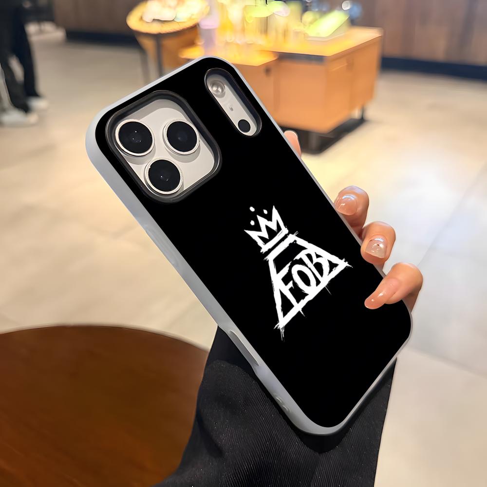 F-Fall Out Boy Band Phone Case For IPhone 17 Air 16 E 15 14 Plus 13 12 11 Pro Max Jelly 2 In 1 Protective Case