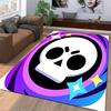 Purple Skull Pattern carpet Non-slip rug suitable for living room and bedroom sofas