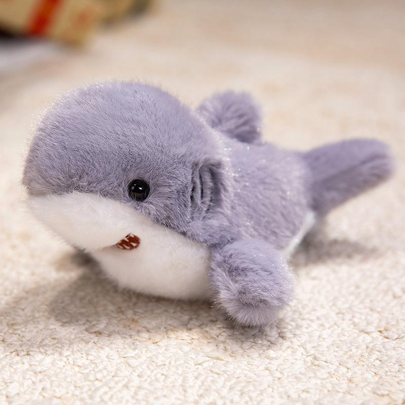 Kawaii Sea Family Plush Toys Soft Fluffy Seal Doll Cute Shark Desktop Pets Plushie Walrus Office Companion Lovely Children Gift