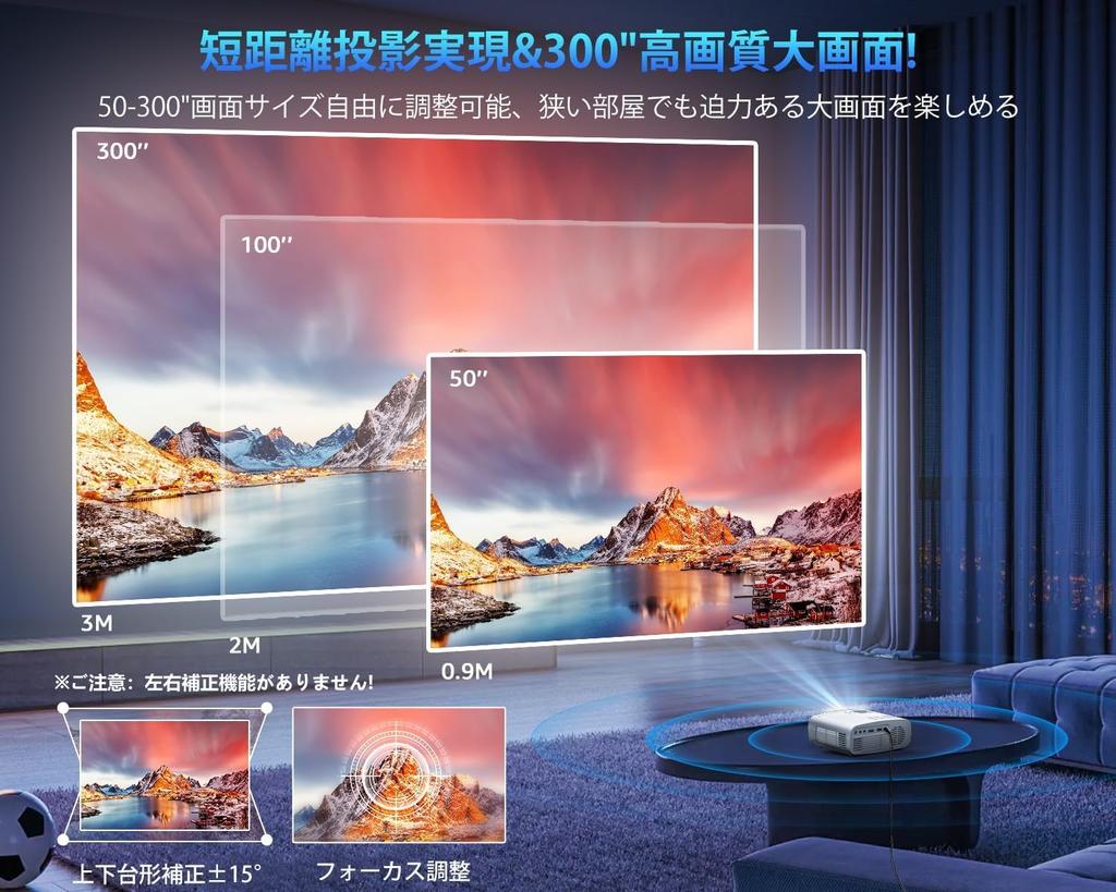 Technology Innovation Version Advance Release Brightness Plus Ultra High Brightness Home 5GWiFi Bluetooth Short Range 4K 300 Inch Large Home Ceiling