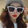 2022 Retro Square Large Frame Sunglasses - Unisex Stylish Wide Temple Streetwear