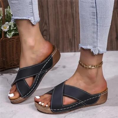 Мода 2024 Летние женские тапочки Модная обувь для женщин Классические туфли с открытым носком Slip on Вечерние тапочки женские Zapatos De Mujer