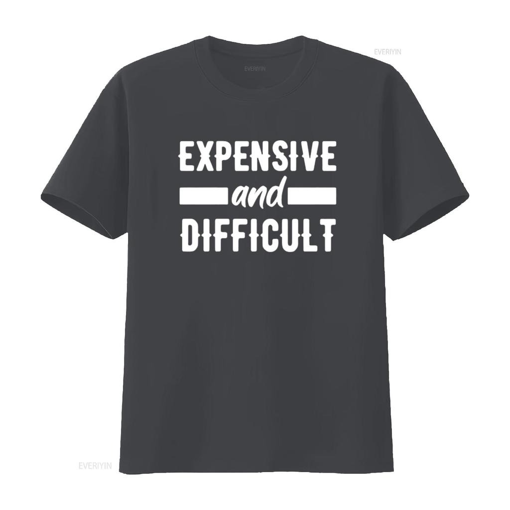 Expensive and DifficulT T Shirt for Women Novelty Cute Top vintage Washed graphic Top For Everyday Wear Soft Stretched