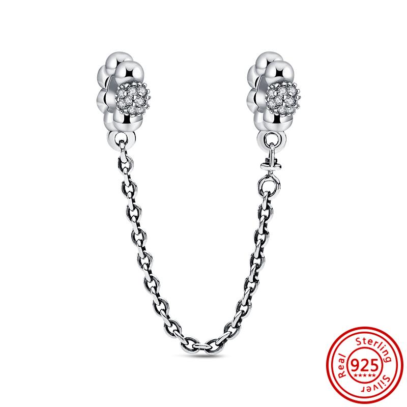 S925 Серебряная звезда, луна, пчела, подвеска, безопасная цепочка, зажим, бусины, подходит для оригинального браслета, для женщин и девочек, сделай сам, ювелирные изделия, подарок на день рождения