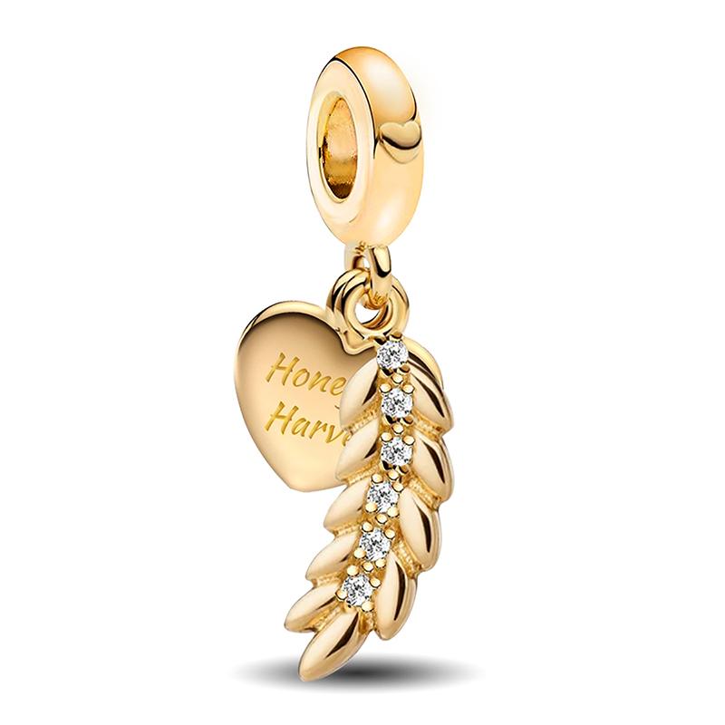 Медь Теплый Клен Лист Белка Золотая Осень Серия Бусина Подходит для Изготовления Браслетов Своими Руками Подарок Ювелирное Изделие Высокого Качества