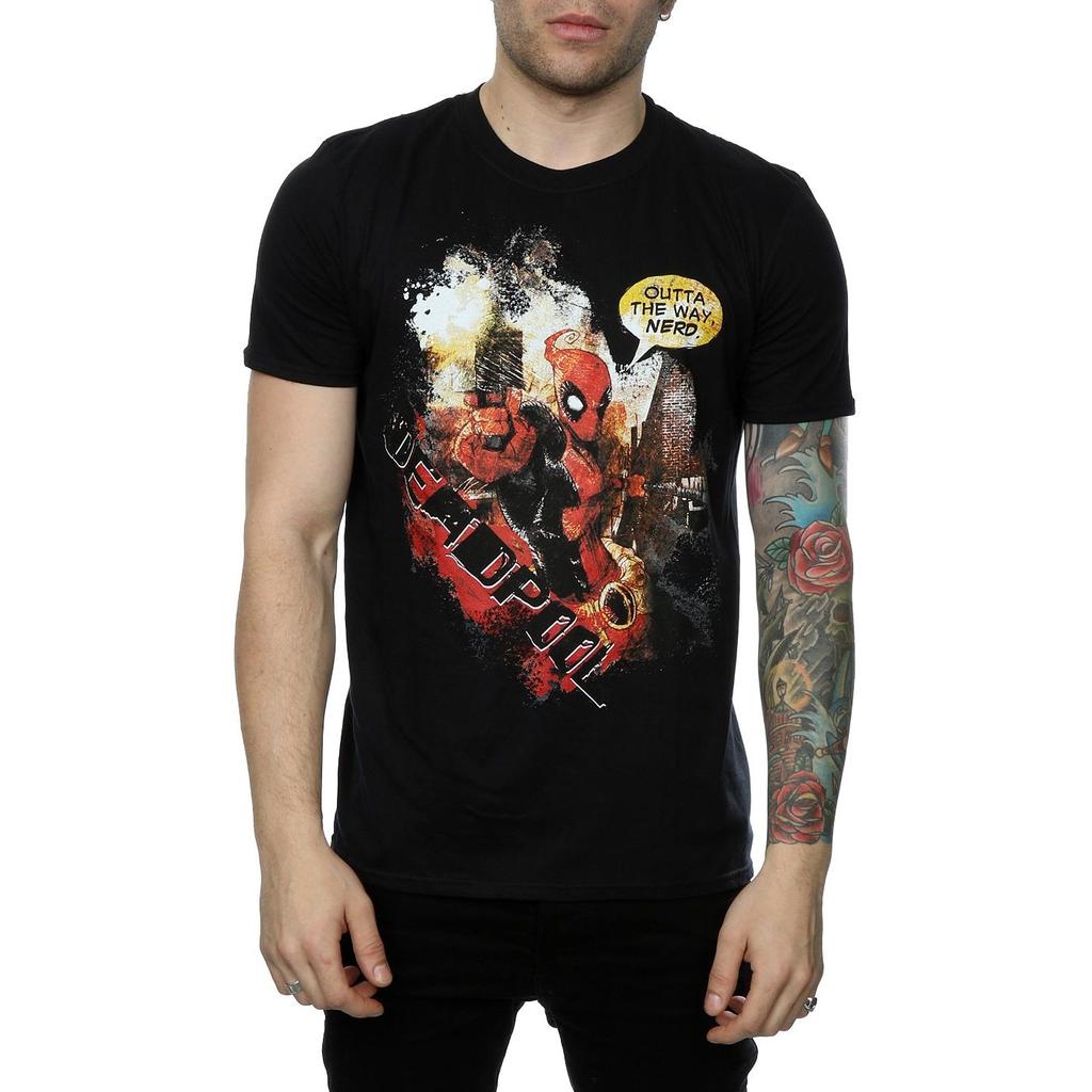 Marvel Mens Deadpool Outta The Way T-Shirt