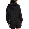 Adidas Originals Adicolor Series Hooded Striped Fitted Cropped Long Sleeve Sweatshirt Women Sweatshirt Black IU2424