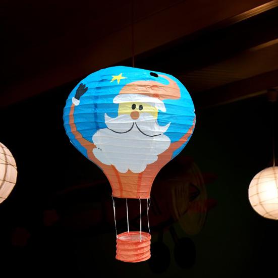 Рождественский бумажный фонарь, воздушный шар, бумажный фонарь, многоразовый декоративный подвесной бумажный фонарь для детского дня рождения, рождественский