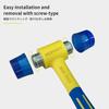 BOOSDEN Rubber Hammer, Plastic Hammer, Combination Hammer, Pipe Handle, Non-Slip, Repair Tool (30mm)