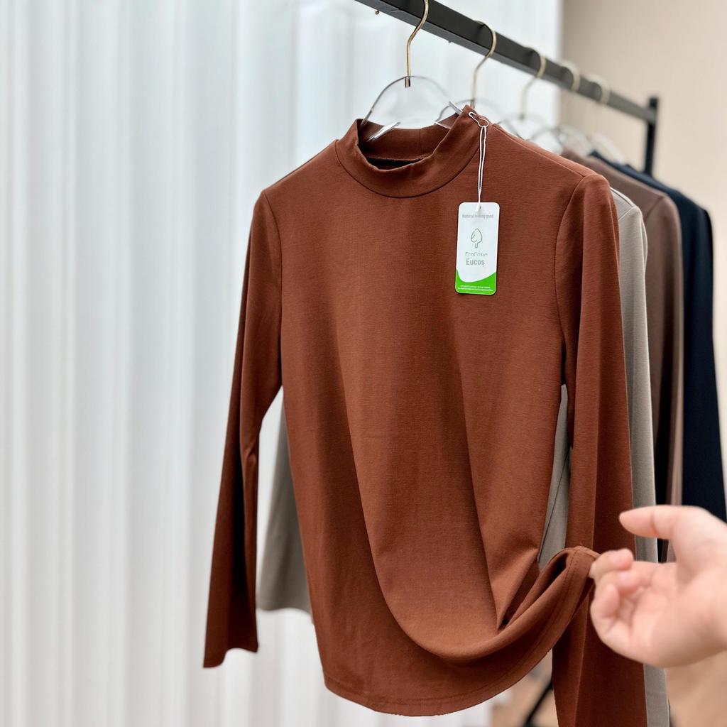 Женская рубашка Ecoco средней высоты из плотной ткани на осень