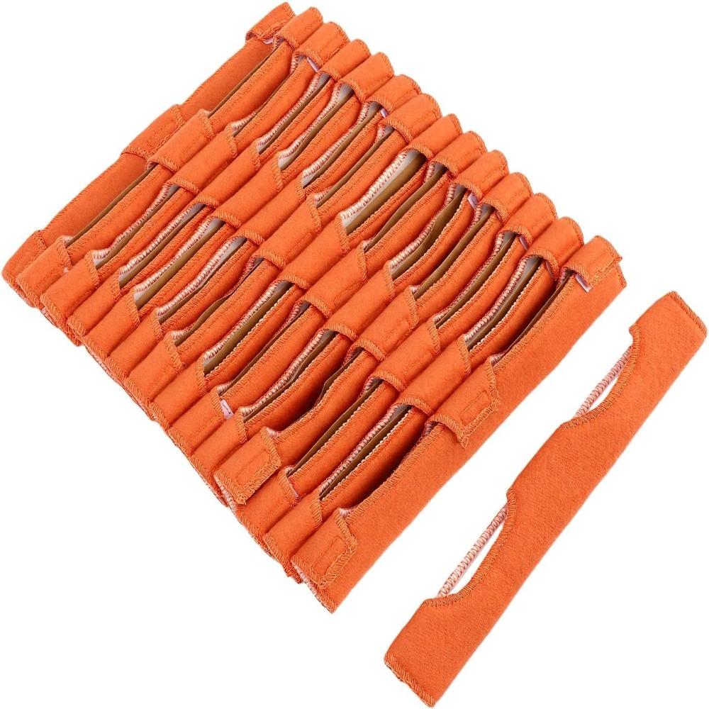 20PCS Cotton Cushion Helmet Sweatband Orange Cotton Sweatband Durable Hard Hat Sweatband
