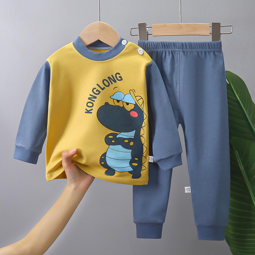 Children's Underwear Set Pure Cotton New Boys' Home Clothes Baby's All Cotton Warm Girls' Autumn Clothes Autumn Pants Children's Clothes