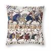 Гобелен BAYEUX NORMAN KNIGHTS ARCHERS квадратная наволочка из полиэстера, льна, бархата, креативная декоративная наволочка на молнии, чехол для комнаты