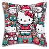 Кавайная Рождественская Наволочка Hello Kitty Мультяшная Декоративная Наволочка для Дивана Домашняя Печать Милая Наволочка