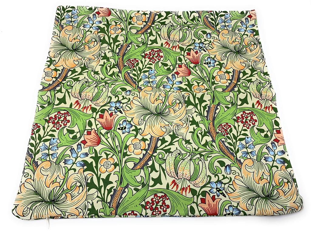 Наволочка Morris Design OXFORD TIME, приблизительно 43x43 см, с рисунком «Золотая лилия»., (подходит для подушек размером 40-45 см),