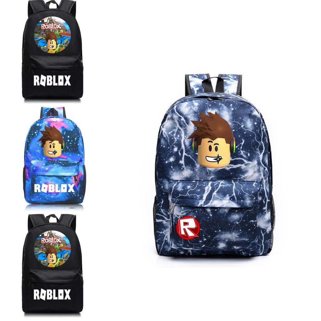 Детский школьный рюкзак Roblox с узором, звездным фоном и большой вместимостью
