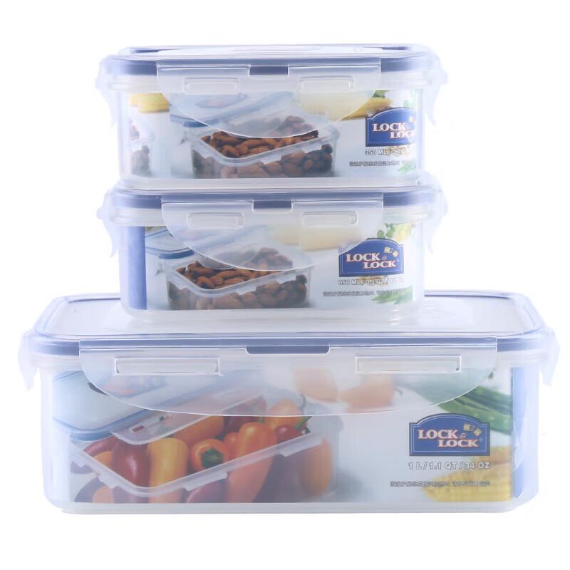 LOCK&LOCK 3-Piece Plastic Food Storage Set