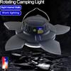 Outdoor LED Camping Lamp Night Market Light USB Solar Charging Power Display for Emergency Hiking Fishing Travel
