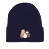 Cartoon Bear Family Print Knitted Cap Beanie, Cute Animal Skull Cap Warm Elastic Headwear Headwear Knit Hat Beanie