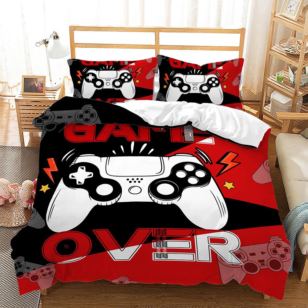 Gamepad Series Bed Three-Piece Quilt Cover 3D Digital Printing Kit Four-Piece Set
