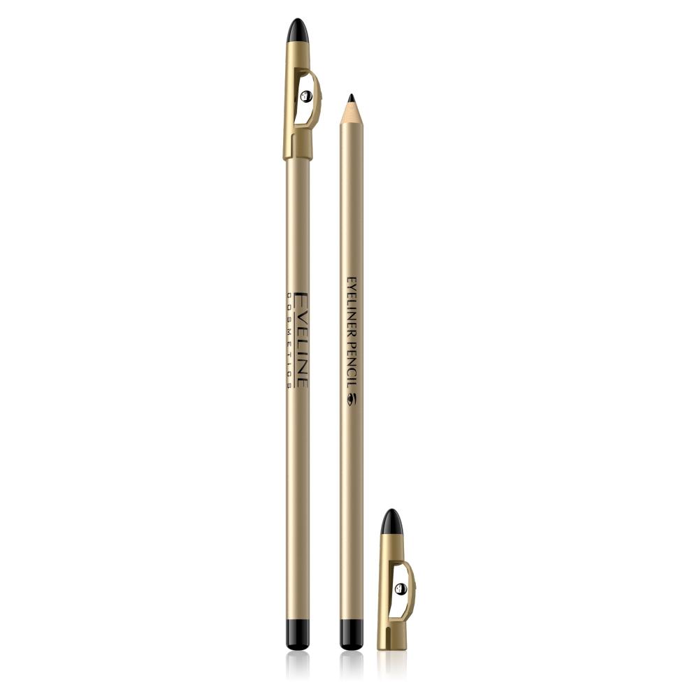 Eveline Long-Lasting Precision Black Eyeliner Pencil - Defined Look, Precise Application - 1 Unit