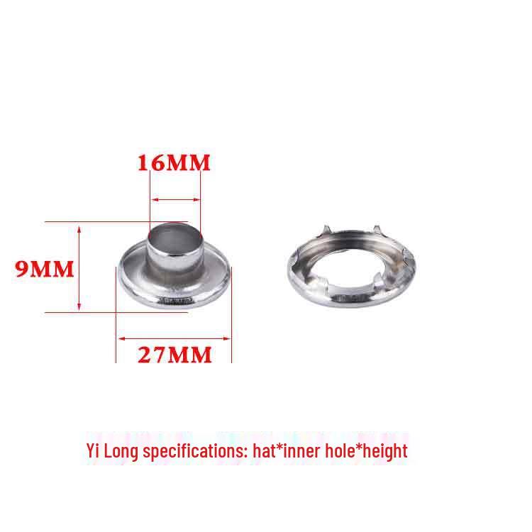 Прочная металлическая пряжка для одежды из нержавеющей стали 304 с металлическим люверсом и зажимами для стропы/брезента