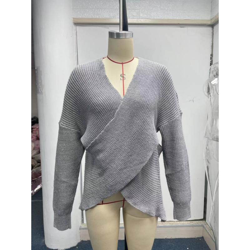 Осенне-зимняя мода женский свитер Cross Knit Section свитер