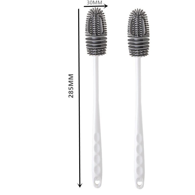 Силиконовая щетка для чашек, щетка для чистки бутылок с молоком, длинная ручка, очиститель для бутылок с водой, щетка для чистки стеклянных чашек, кухонные инструменты для чистки