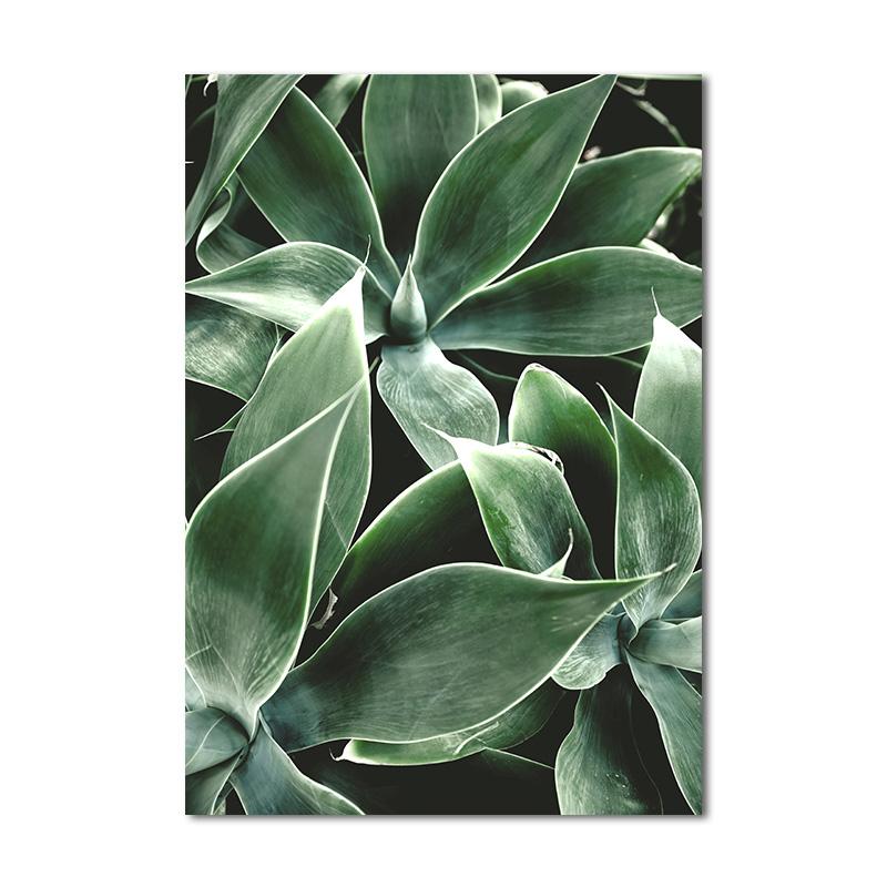 Скандинавские тропические растения, цветы, скандинавский постер, настенный художественный принт, зеленые листья, холст, картина для украшения гостиной, картина