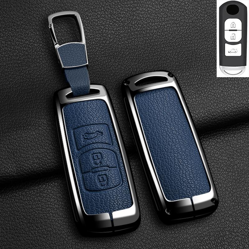 Чехол-держатель для автомобильного ключа из цинкового сплава для Mazda Axela Atenza 3 2 6 CX3 CX5 CX30 CX8 CX9 MX5 RX7 RX8 SKYACTIV Защитный брелок для пульта
