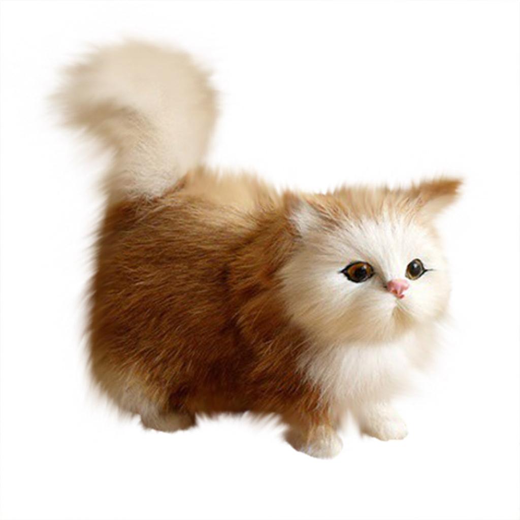 (H0826)Имитация кошек, плюшевые игрушки, модели животных, детские подарки