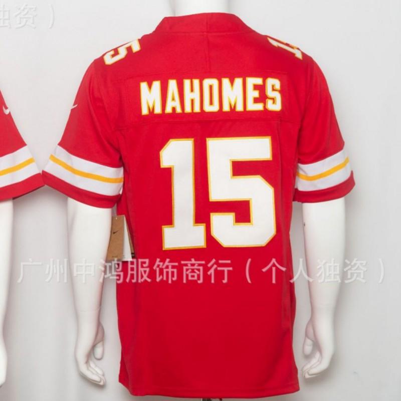 Mens NFL Kansas City Chiefs 3rd Gen Rugby Jersey - 15 87 5 9 Embroidered Football