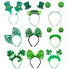 5pcs Green Clover Hair Band Elf Hat Accessories For St. Patrick's Day