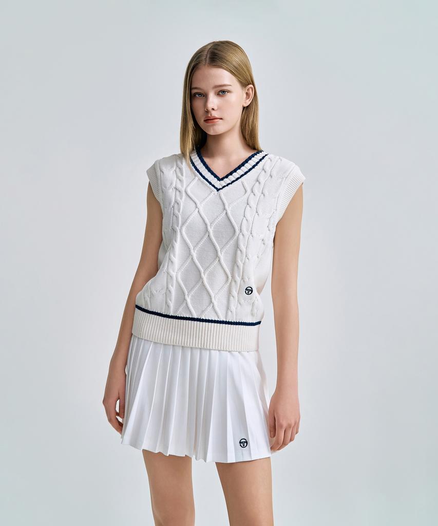 Женский жилет Sergio Tacchini с V-образным вырезом и косами
