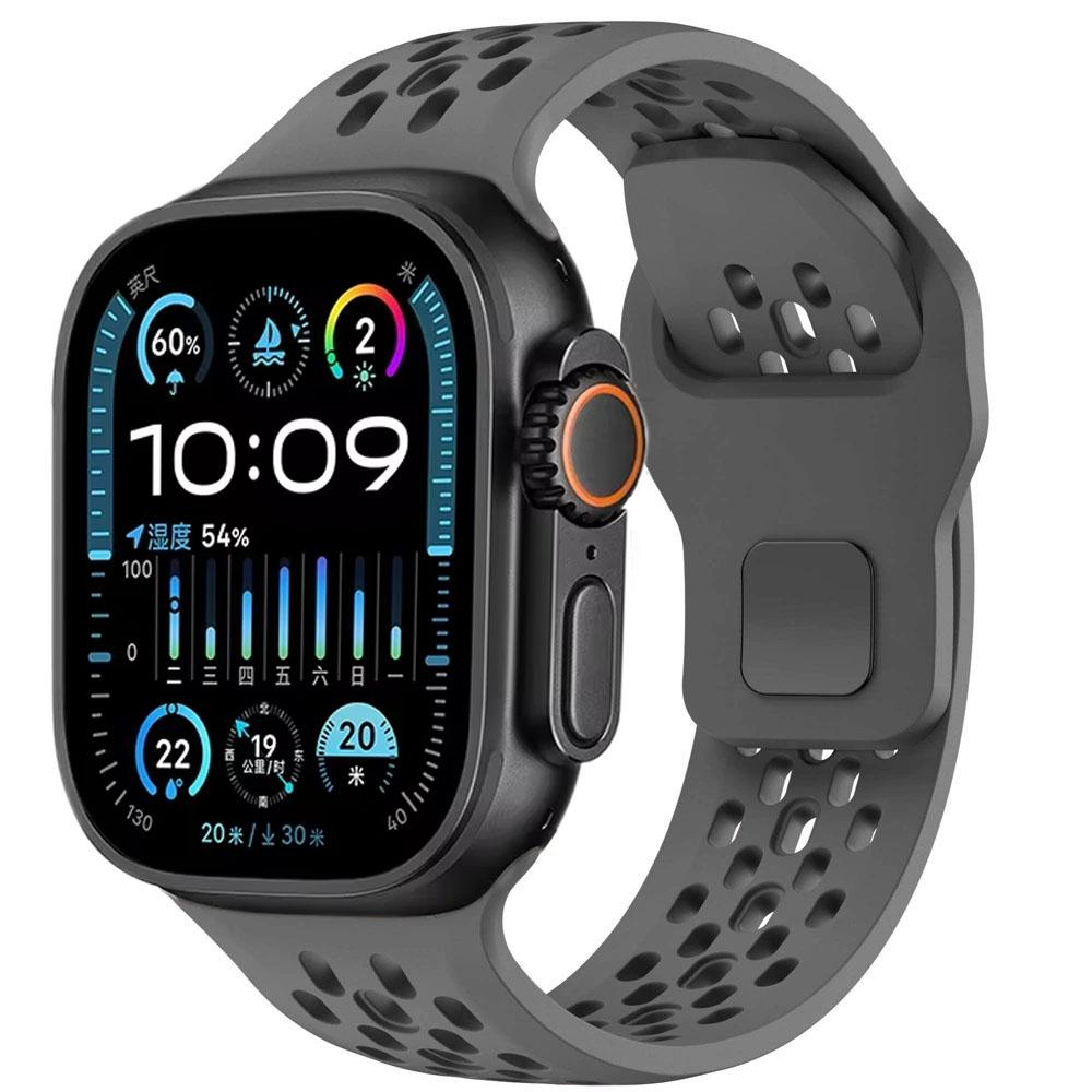 Дышащий силиконовый ремешок для Apple Watch Band 49 мм 46 мм 45 мм 44 мм 42 41 40 мм Спортивный браслет iWatch Ultra 11 10 9 8 7 6 SE3 Ремень