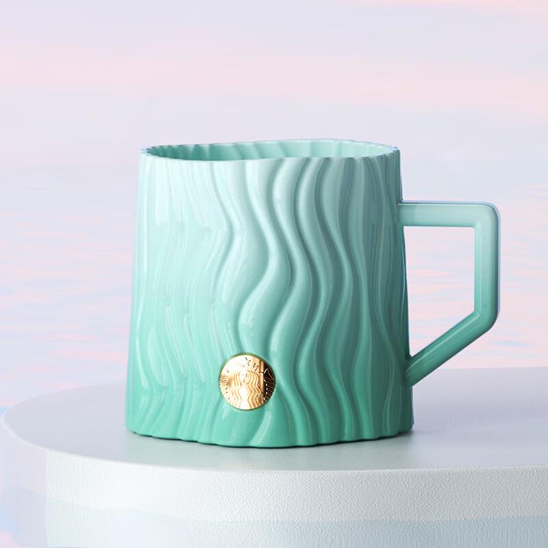 Starbucks Striped Embossed Badge Mug