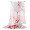 Flower Print Long Wrap Shawl 160*50cm Beach Gauze Scarf Elegant Shawl Silk  for Women